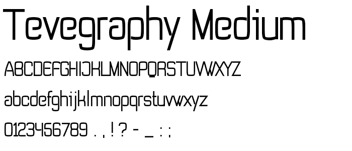 Tevegraphy Medium font